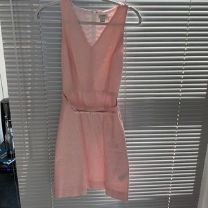 Jcrew belted summer pinstripe seersucker dress